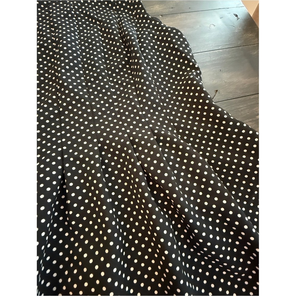 Anne Klein Black Dress with White Polka Dots Size 14W - Picture 5 of 16